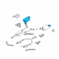 OEM Infiniti M45 Exhaust Main Muffler Assembly Diagram - 20100-EH300