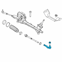 OEM Ford Transit Connect Outer Tie Rod Diagram - KV6Z-3A130-B