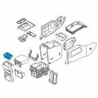 OEM 2015 Kia Sedona Rear Cup Holder Assembly Diagram - 84654A9000DAA