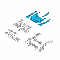 OEM 2018 Hyundai Elantra Panel Assembly-Rear Floor Rear Complete Diagram - 65520-F2400