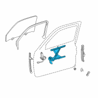 OEM 2001 Toyota Tacoma Window Regulator Diagram - 69802-35090