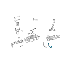 OEM Toyota Sequoia Fuel Tank Assembly Strap Diagram - 77602-0C022