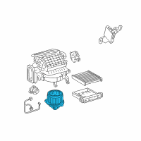 OEM Lexus Motor Sub-Assy, Cooling Unit, W/Fan Diagram - 87103-48040
