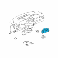 OEM Pontiac Grand Am Heater & Air Conditioner Control Assembly Diagram - 9375632