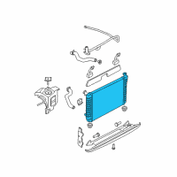 OEM Pontiac Grand Prix Radiator Assembly Diagram - 52498590