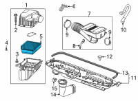 OEM 2019 Chevrolet Silverado 1500 Air Filter Diagram - 84121219