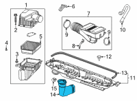 OEM 2022 Chevrolet Silverado 3500 HD Intake Duct Diagram - 84575661