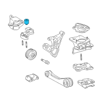 OEM 2002 Toyota Prius Damper, Engine Mounting Diagram - 12351-21010