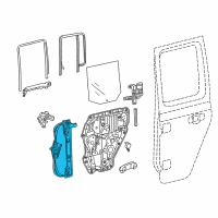 OEM 2019 Jeep Wrangler Rear Door Window Regulator Left Diagram - 68301955AB