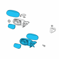 OEM 2010 Kia Forte Outside Rear View Mirror Assembly, Left Diagram - 876101M100