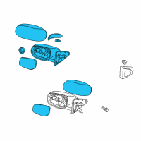 OEM 2010 Kia Forte Outside Rear View Mirror Assembly, Right Diagram - 876201M000