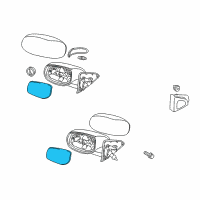 OEM 2013 Kia Forte Outside Rear Mirror & Holder, Right Diagram - 876211M110