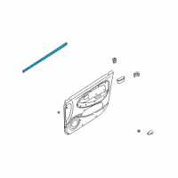 OEM 2005 Kia Rio WEATHERSTRIP-Belt, In, RH Diagram - 0K30A58821