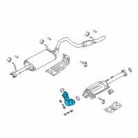 OEM 2001 Chevrolet Tracker Exhaust Manifold Pipe Diagram - 91173460