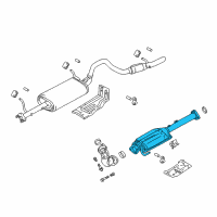 OEM 2001 Chevrolet Tracker Exhaust Pipe No.2 (On Esn) Diagram - 30026880