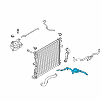 OEM Ford Police Interceptor Utility Water Hose Assembly Diagram - L1MZ-8286-B