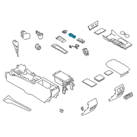 OEM 2021 Nissan Altima Fin-Console Boot Diagram - 96936-6CA2A