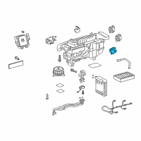 OEM 2009 Lexus LS460 Rear Cooling Unit Damper Servo Sub-Assembly, No.2 Diagram - 87106-50500