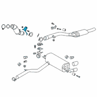 OEM 2022 BMW 530i xDrive Holder Catalytic Converter Near Engine Diagram - 18-32-8-642-576