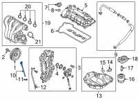 OEM Hyundai Ioniq Oil Level Gauge Rod Assembly Diagram - 26611-03HA0