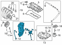 OEM 2022 Hyundai Elantra Cover Assembly-Timing Belt Lower Diagram - 21350-03HA0