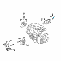 OEM 2020 Cadillac XT6 Side Trans Mount Strap Diagram - 23444267