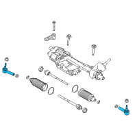 OEM 2017 Ford Mustang Outer Tie Rod Diagram - FR3Z-3A130-A
