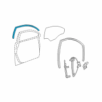 OEM Chevrolet Captiva Sport Run Weatherstrip Diagram - 96624068