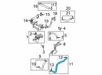 OEM 2022 Hyundai Accent Hose Assembly-EGR Gas Diagram - 28464-2M100