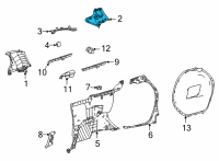 OEM Toyota Rear Pillar Trim Diagram - 62580-08090-B0