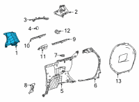 OEM Toyota Sienna Pillar Trim Diagram - 62560-08100-A0