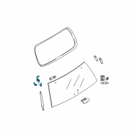 OEM 2009 Mercury Mountaineer Glass Latch Diagram - 7L2Z-7840860-A