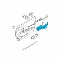 OEM 2007 Nissan Altima Front Door Armrest, Left Diagram - 80941-JA10A