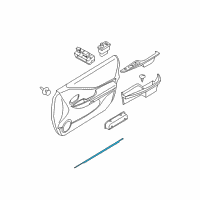 OEM 2009 Nissan Altima Seal Assy-Front Door Inside LH Diagram - 80835-JA01A