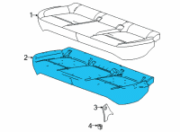 OEM Buick Encore GX Seat Cushion Pad Diagram - 42692927