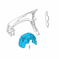 OEM 2009 Dodge Dakota Shield-Front Fender Diagram - 55077713AE