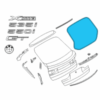 OEM 2011 BMW 535i GT Seal, Rear Lid, Top Diagram - 51-76-7-237-488