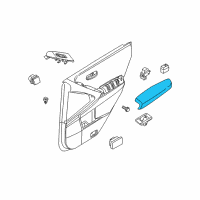 OEM 2010 Nissan Murano Rear Door Armrest, Left Diagram - 82941-1AA7A