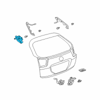 OEM Lexus RX400h Unit Assy, Power Back Door Diagram - 68910-0E014