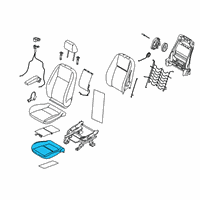 OEM Ford Transit Connect Seat Cushion Pad Diagram - KT1Z-58632A23-A