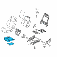 OEM 2014 Ford Fiesta Seat Cushion Pad Diagram - D2BZ-54632A23-B