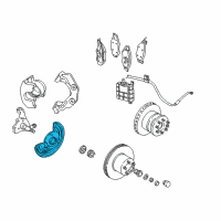 OEM 1999 Dodge Ram 1500 Van Shield-Brake Diagram - 52009286AB