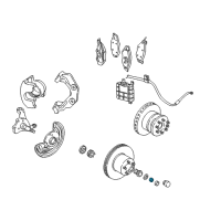 OEM 1994 Dodge Ram 1500 Nut-Wheel Bearing Adjusting Diagram - 6029692