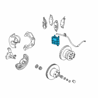 OEM 1997 Dodge B2500 ABS Wheel Speed Sensor Diagram - 56028157