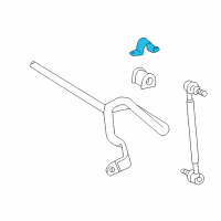 OEM 2005 Pontiac Vibe Clamp, Front Stabilizer Shaft Insulator Diagram - 88970147