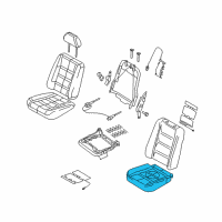 OEM 2007 Mercury Montego Seat Cushion Pad Diagram - 6G1Z-54632A22-A