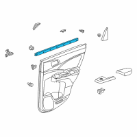 OEM 2012 Honda CR-V Weatherstrip, R RR Door Diagram - 72835-T0A-A01