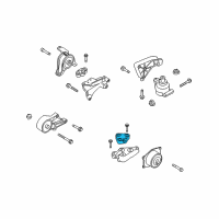 OEM 2008 Saturn Astra Bracket, Engine Mount Body Side Diagram - 90538543