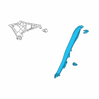 OEM 2016 Toyota Prius Lock Pillar Trim Diagram - 62551-47020-B0