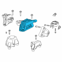 OEM 2013 Dodge Dart INSULATOR-Transmission Mount Diagram - 68081491AF